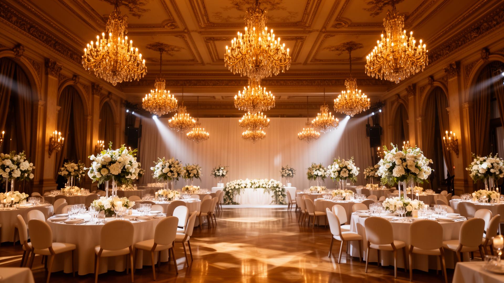 Salão de eventos elegante